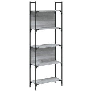 vidaXL Bibliothèque à 5 niveaux sonoma gris 60 5x24x166 5 cm