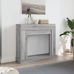 VidaXL Cadre de cheminée sonoma gris 100x30x87 5 cm bois d'ingénierie