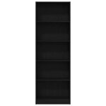 vidaXL Étagère Chêne noir 60 x 24 x 176 cm Bois d'ingénierie