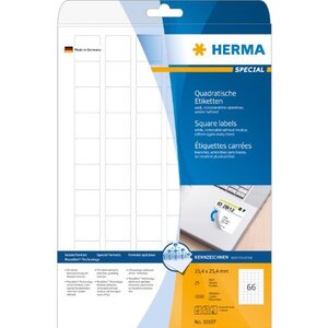 Universal-etiketten special, 25,4 x 25,4 mm, weiß herma