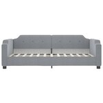 vidaXL Lit de jour avec gigogne sans matelas gris clair 90x200 cm