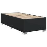 vidaXL Sommier à lattes de lit avec matelas Noir 100x200 cm Similicuir