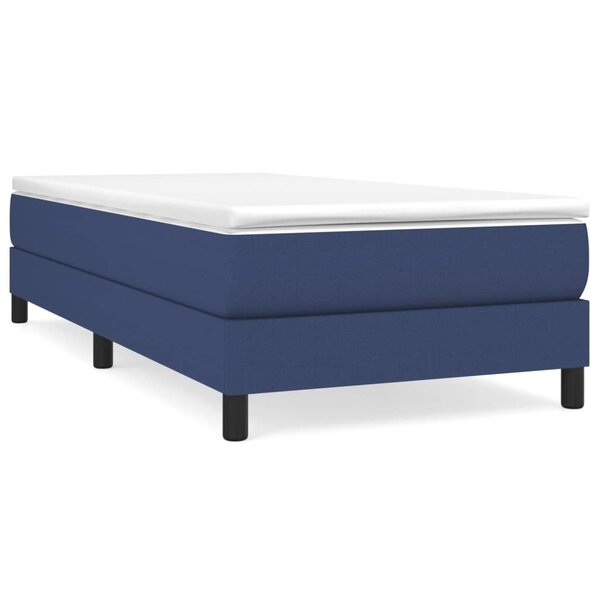 vidaXL Cadre de lit bleu 90x190 cm tissu