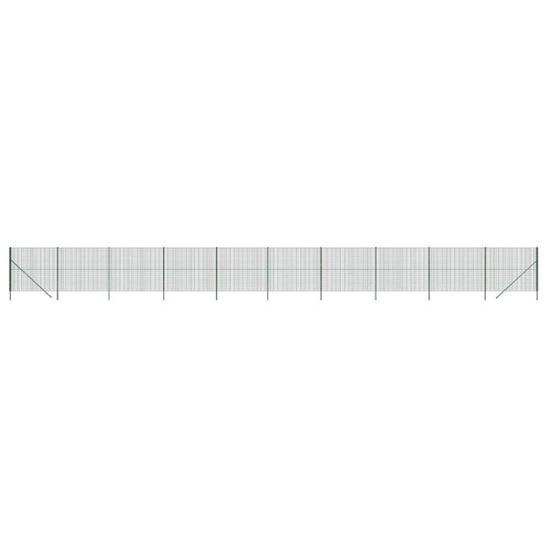 vidaXL Clôture en treillis métallique vert 1 6x25 m acier galvanisé
