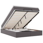 VidaXL Cadre de lit ottoman avec matelas gris 140x200 cm similicuir