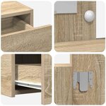 vidaXL Table de Toilette Marron 83 x 40 x 70 cm Bois d'ingénierie