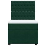 vidaXL Sommier à lattes de lit avec matelas Vert foncé 90x190 cm