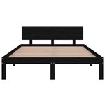 vidaXL Cadre de lit sans matelas noir 150x200 cm