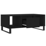 vidaXL Table basse Noir 90x50x36 5 cm Bois d'ingénierie