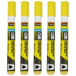 Marqueur Acrylique Setacolor Spécial Cuir Mat Satiné Extra Fine Jaune Fluo x 5 PÉBÉO