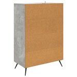 vidaXL Buffet Gris béton 66 x 34 5 x 95 cm Bois d'ingénierie