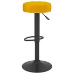 vidaXL Tabourets de bar lot de 2 jaune moutarde velours