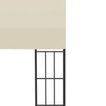 vidaXL Belvédère mural 3x4 m Crème Tissu