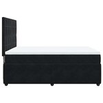 vidaXL Sommier à lattes de lit avec matelas Noir 140x200 cm Velours