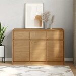 vidaXL Buffet SAUDA chêne 114x43x75 5 cm bois massif de pin