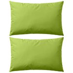 vidaXL Oreiller d'extérieur 2 Pièces 60 x 40 cm Vert pomme