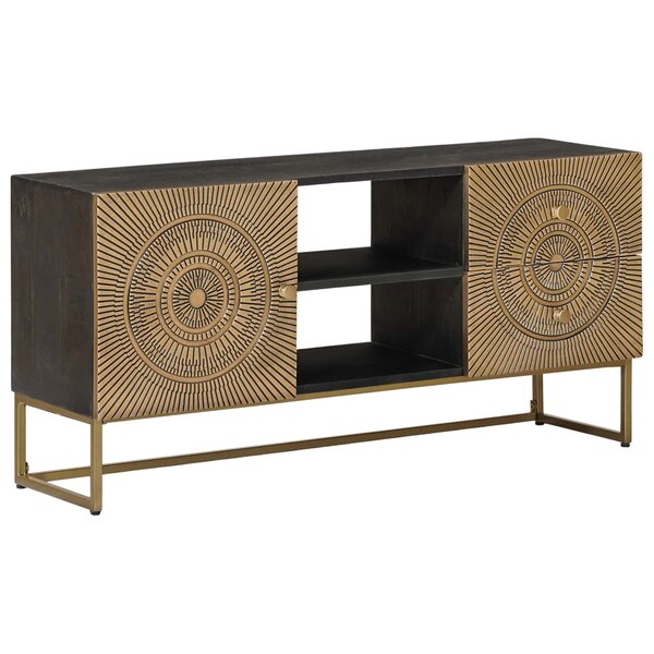 vidaXL Meuble TV avec tiroir avec étagère Laiton 105 x 30 x 50 cm