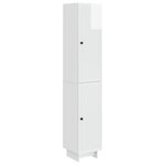 vidaXL Ensemble de Meubles 2 Pièces Blanc brillant 34 5 x 33 x 90 cm