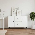 vidaXL Buffet Blanc 89 x 34 5 x 60 cm Bois d'ingénierie