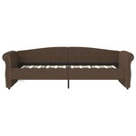 vidaXL Lit avec éclairage USB Marron Tissu 90x200 cm