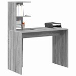 vidaXL Bureau Gris Sonoma 102 x 50 x 124 cm Bois d'ingénierie