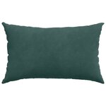 vidaXL Coussins de canapé 2 Pièces Vert foncé 50 x 30 cm