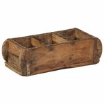 vidaXL Plateau 4 Pièces Marron 30 x 14 x 9 cm Bois Recyclé Solide