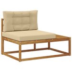 vidaXL Ensemble de canapés d'extérieur Naturel et Beige