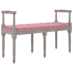 vidaXL Banc Rose 110x40x70 cm Velours