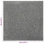 vidaXL Tapis 20 Pièces Gris 50 x 50 cm 100  Polypropylène