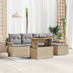 vidaXL Ensemble de canapé de jardin 6 Pièces beige et gris clair