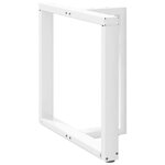 vidaXL Pieds de table à manger en T  2 pièces  blanc  80 x 35 x (72-73) cm  acier