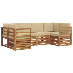 vidaXL Ensemble de canapés d'extérieur 6 pc Naturel