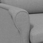 vidaXL fauteuil Gris clair 76 x 94 x 102 cm tissu
