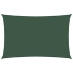 vidaXL Voile de parasol tissu oxford rectangulaire 2 5x5 m vert foncé