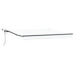 vidaXL Auvent rétractable Blanc 400 × 350 cm Polyester