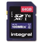 INTEGRAL MEMORY V10 Class 10 UHS-I U1 Carte SDXC 64GB