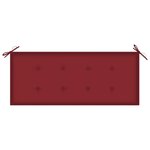 vidaXL Banc de jardin pliable avec coussin 118 cm Bambou