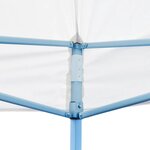 vidaXL Tente de réception pliable avec parois 3 x 6 m Acier Blanc