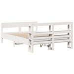 vidaXL Cadre de lit sans matelas blanc 150x200 cm bois de pin massif