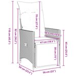 vidaXL Ensemble de jardin de 5 pièces avec coussins en poly rotin marron