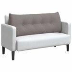 vidaXL Coussin de Dos Taupe 120 x 24 x 50 cm tissu