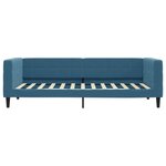 vidaXL Lit de jour avec matelas bleu 90x200 cm velours