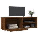 vidaXL Meuble TV chêne marron 120x34x37 cm bois d'ingénierie