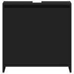 vidaXL Armoire de salle de bain noir 60x33x61 cm Bois d'ingénierie