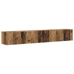 vidaXL Meuble TV mural 2 Pièces Bois Ancien 98 x 31 x 29 5 cm