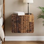 vidaXL Cabinet de chevet mural Bois ancien 33 x 34 5 x 24 cm