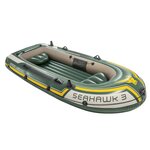 Intex Jeu de canot pneumatique avec moteur et support Seahawk 3