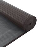 vidaXL Tapis rectangulaire marron foncé 100x300 cm bambou