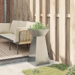 vidaXL Jardinière sur pilier   bol de 35x35x73 cm en acier galvanisé.